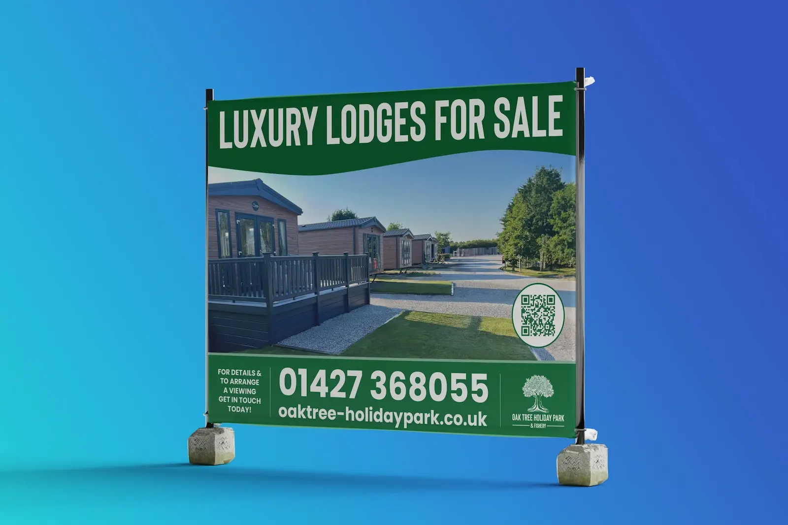 Site signage designed by Paul Walker Creative for Oak Tree Holiday Park